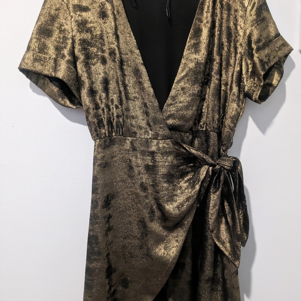 Zara metallic mini dress